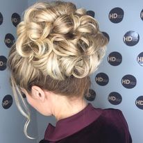 hd hair style curly up do hd logos in background