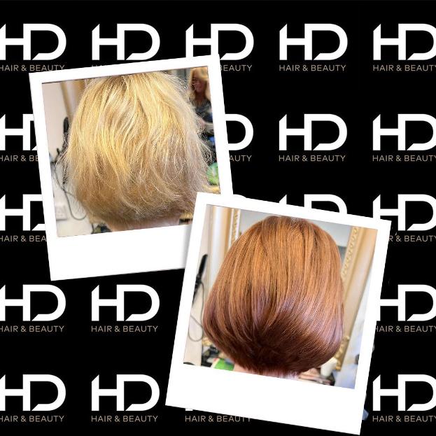 sleek bob hair style and colour from hd hair and beauty in cannock