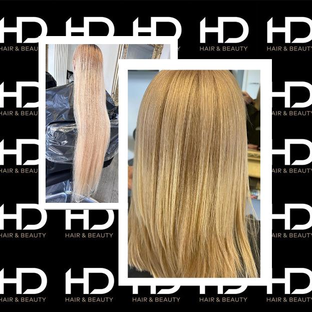 very long hair cut and styled at hd hair and beauty cannock